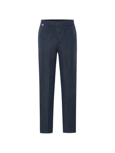 04651 / A Trip In A Bag Elasticated-waist Linen Trousers In Multi
