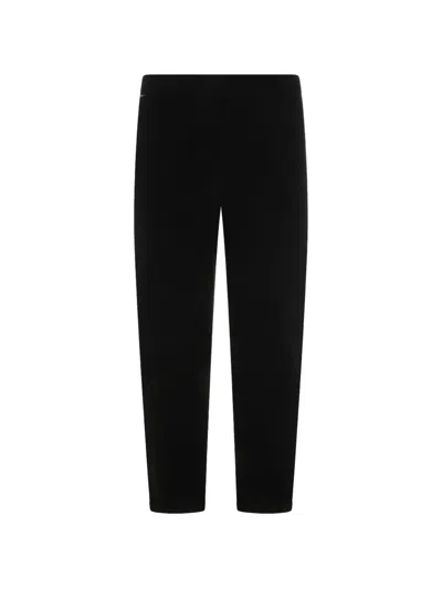 04651 / A Trip In A Bag Mid Waist Straight Leg Trousers In Black