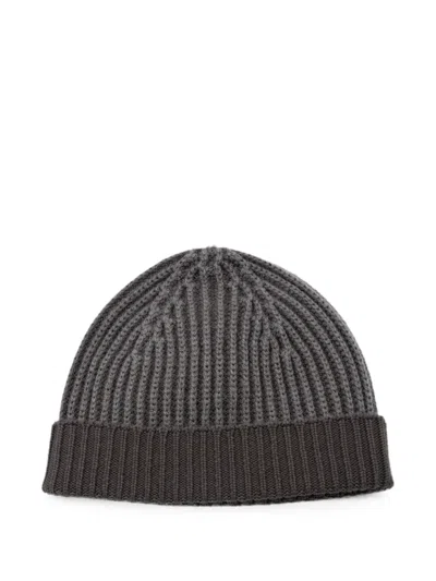 04651 / A Trip In A Bag Ribbed-knit Beanie Hat In White