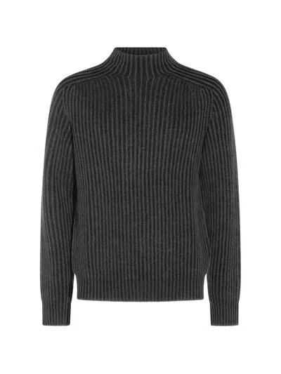 04651 / A Trip In A Bag Ribbed-knit Mock-neck Sweater In Multi