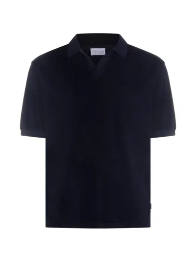 04651 / A Trip In A Bag Terry Johnny Short Sleeve Polo Shirt In Blue
