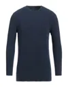04651/a Trip In A Bag Man Sweater Navy Size Xxl Cotton, Nylon, Elastane In Navy Blue