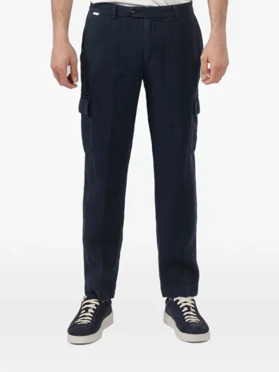 04651/trip In A Bag Cargo-pockets Straight-leg Trousers In Blue