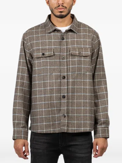 04651/trip In A Bag Check Flap Overshirt In Brown