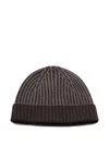 04651/trip In A Bag Ribbed Wool Beanie Hat In Brown