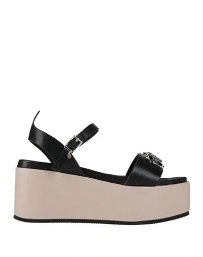 06 Milano Woman Sandals Black Size 8 Synthetisches Material
