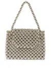 0711 Ani Beaded Tote Bag In Silver