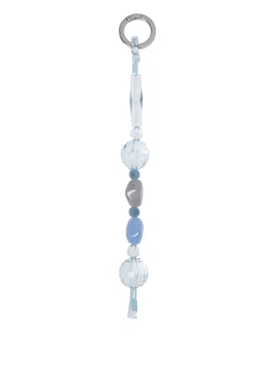 0711 Beaded Keychain In Blue