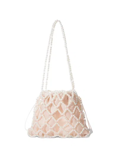 0711 Belle Faux-pearl Shoulder Bag In Neutral