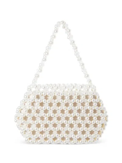 0711 Ella Faux-pearl Mini Bag In White