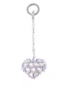 HEART-SHAPED BEADED KEYRING