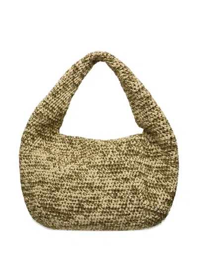 0711 Ibiza Woven Shoulder Bag In Green