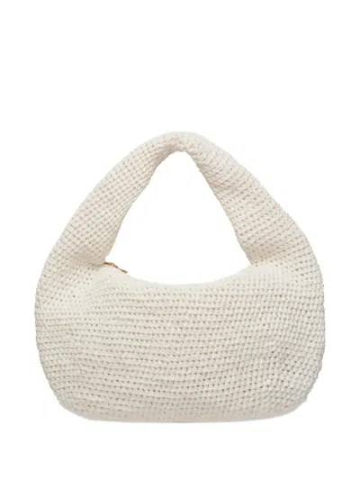 0711 Ibiza Zip-top Shoulder Bag In White