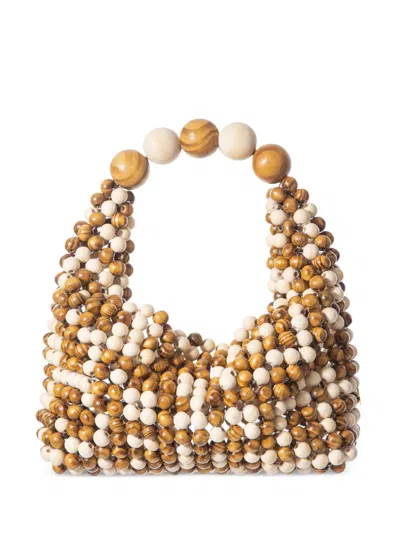0711 Jodie Beaded Tote Bag In Multi