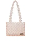 0711 Maia Beaded Tote Bag In Pink