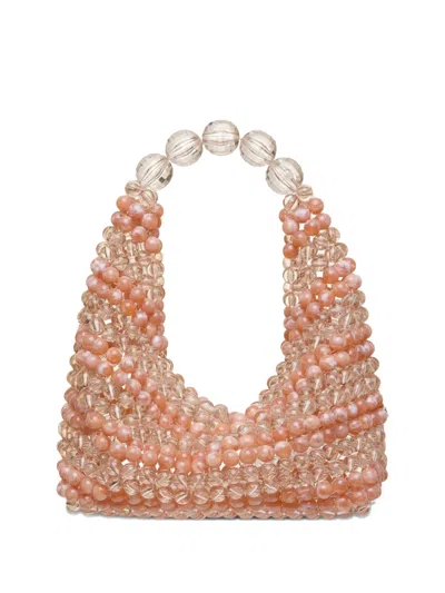 0711 Medium Jodie Beaded Clutch Bag In Pink