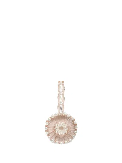 0711 Small Arya Beaded Clutch Bag In Pink
