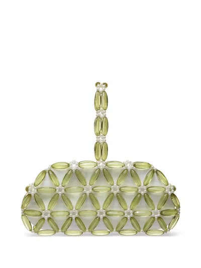 0711 Tebea Beaded Tote Bag In Green