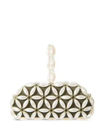 0711 Tebea Bead-embellished Tote Bag In Green