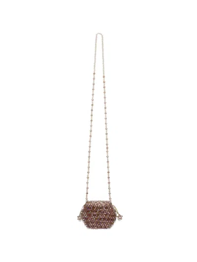 0711 Thea Beaded Cross Body Bag In Pink