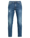 0/zero Construction Man Jeans Blue Size 40 Organic Cotton, Elastane In Blue