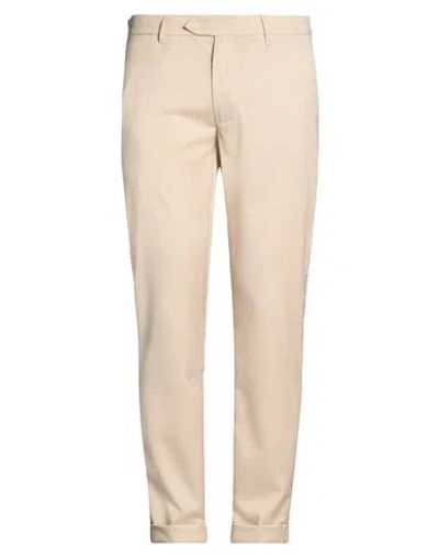 0/zero Construction Man Pants Beige Size 35 Polyester, Viscose, Elastane In Brown