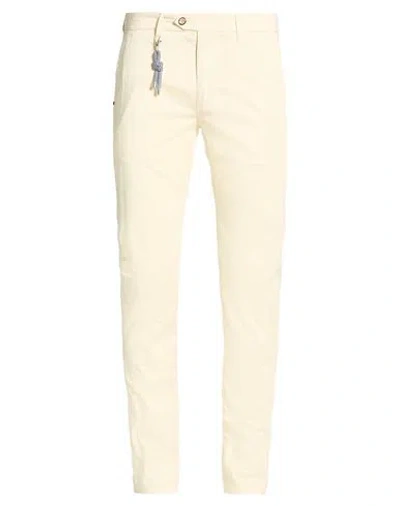 0/zero Construction Man Pants Cream Size 33 Cotton, Elastane In Neutral