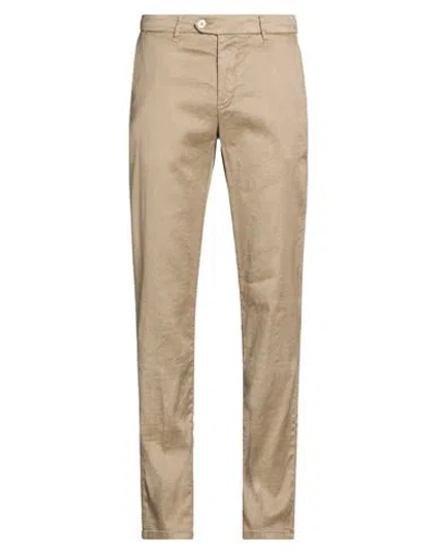 0/zero Construction Man Pants Khaki Size 30 Linen, Paper, Elastane In Brown