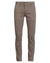 0/zero Construction Man Pants Taupe Size 32 Cotton, Elastane In Brown