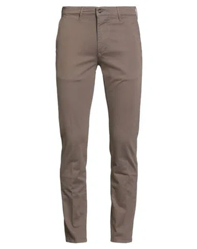 0/zero Construction Man Pants Taupe Size 32 Cotton, Elastane In Brown