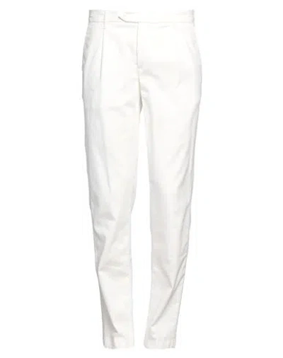 0/zero Construction Man Pants White Size 30 Cotton, Linen, Elastane In White