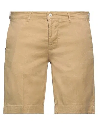0/zero Construction Man Shorts & Bermuda Shorts Sand Size 30 Linen, Cotton, Elastane In Beige