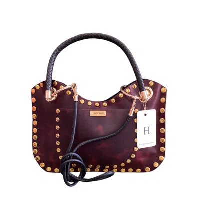 1 Hide Bags Medium Bag In Maroon Leather