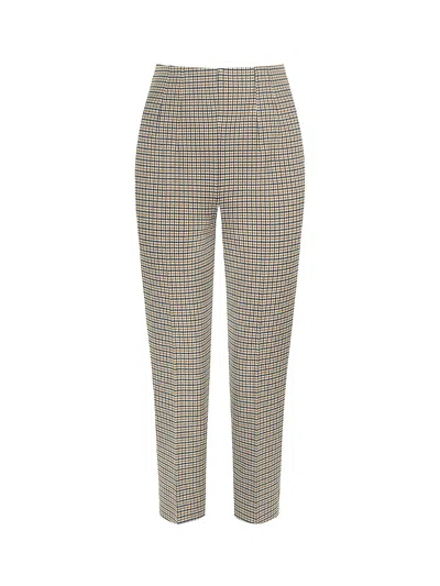 1 High-waisted Plaid Pants In Multi
