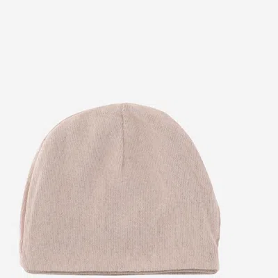1+ In The Family 25w159 Stretch Cotton Blend Striped Beanie In Beige