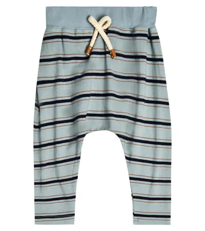 1+ In The Family Baby Alfred Striped Cotton Sweatpants In Nantucket