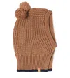 1+ In The Family Baby Ebbe Wool-blend Ski Mask In Brown