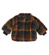 1+ In The Family Baby Epi Checked Faux Shearling Jacket In Multicoloured