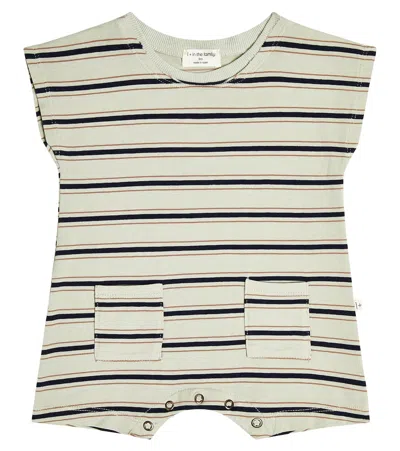 1+ In The Family Baby Erik Striped Onesie In Jade