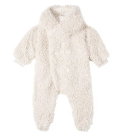 1+ In The Family Baby Floriane Hooded Teddy Onesie In White