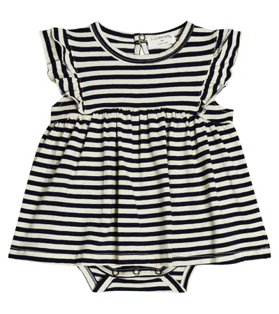 1+ In The Family Baby Kleid Georgia Aus Baumwoll-jersey In Blue-notte