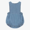 1+ IN THE FAMILY 1 + IN THE FAMILY BABY GIRLS BLUE COTTON CHAMBRAY SHORTIE