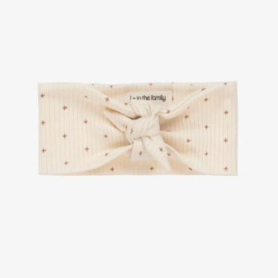 1+ In The Family 1 + In The Family Baby Girls Ivory Cotton Bow Headband