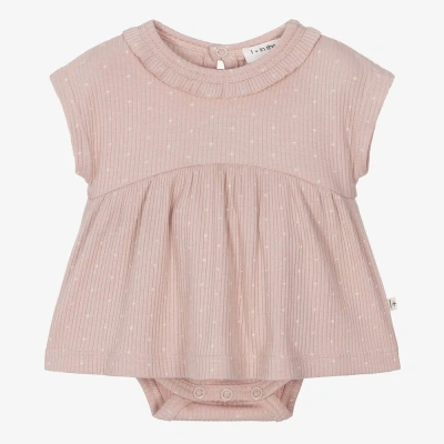 1+ In The Family 1 + In The Family Baby Girls Pink Ribbed Cotton Dress