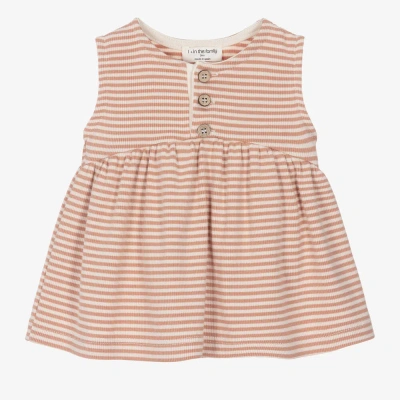 1+ In The Family 1 + In The Family Baby Girls Pink Striped Cotton Dress