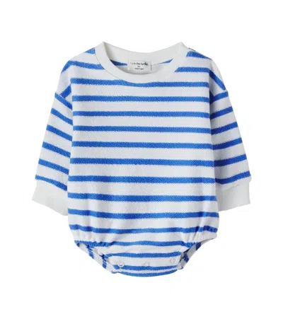 1+ In The Family Baby Illetes Cotton Fleece Bodysuit In Blue