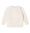 1+ In The Family Baby Jonas Waffle-knit Wool-blend Sweater In White