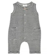 1+ In The Family Baby Kiko Striped Onesie In Blue-notte
