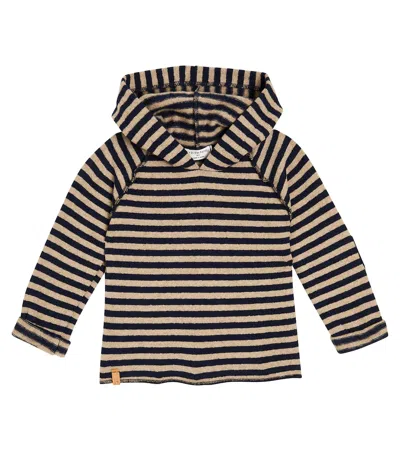 1+ In The Family Baby Leandre Striped Hoodie In Multicoloured