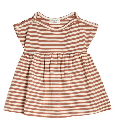 1+ In The Family Baby Lia Striped Cotton-blend Dress In Cedar